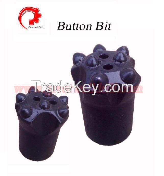 Taper button bit, drill bit, rock drilling in different sizes