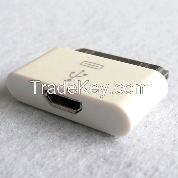 APPLE 30P/M TO MICRO USB 5P/F  Adarpter White