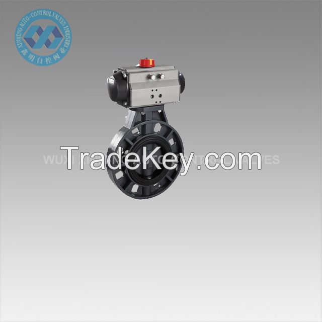 Pneumatic actuator PVC butterfly valves