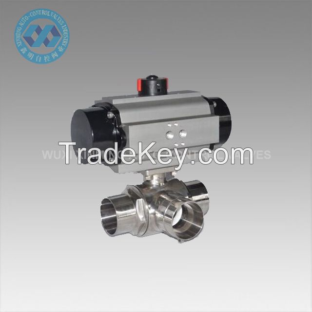 Sanitary Valve, PneumaticThree Way Ball Valve