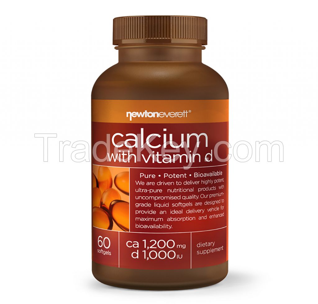 CALCIUM 1200mg With Vitamin D 1000 IU 60 Softgels