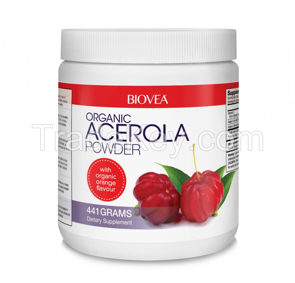 ACEROLA POWDER (Organic) with organic orange flavours 441 Grams