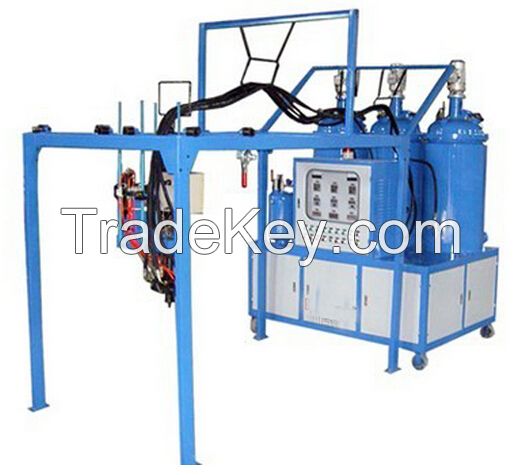 Double color Double density PU casting shoes-making machine