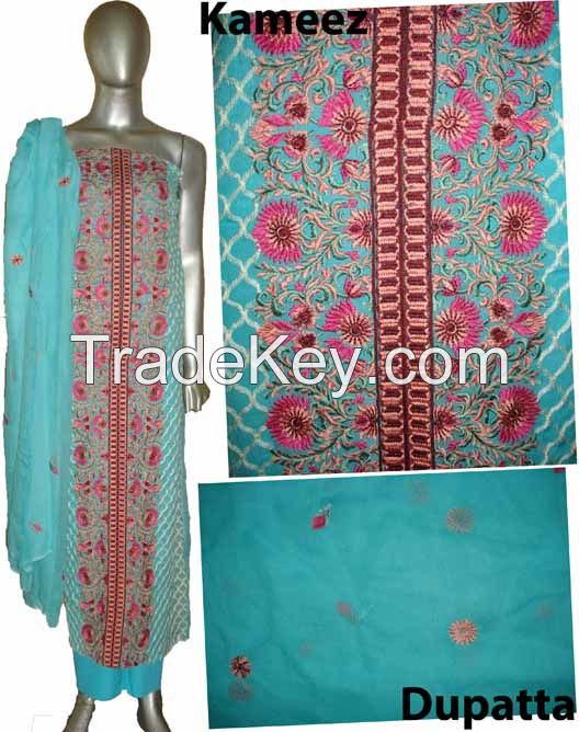 Crinkle chiffon Indian Pakistani embroidery designer design women ladies party fashion dresses