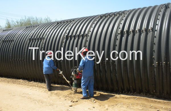 plastic coated corrugated steel plates for culvert building