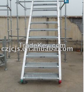 OEM service aluminum plank Scaffolding aluminum plank stairsway Aluminum stair put up with ringlock scaffolding