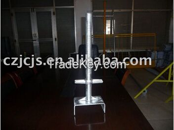 OEM service screw base jack Galvanized swivel base jack scaffolding U-head Jack Electro-plated Scaffolding Screw Jack Hot dip galvanised jack base