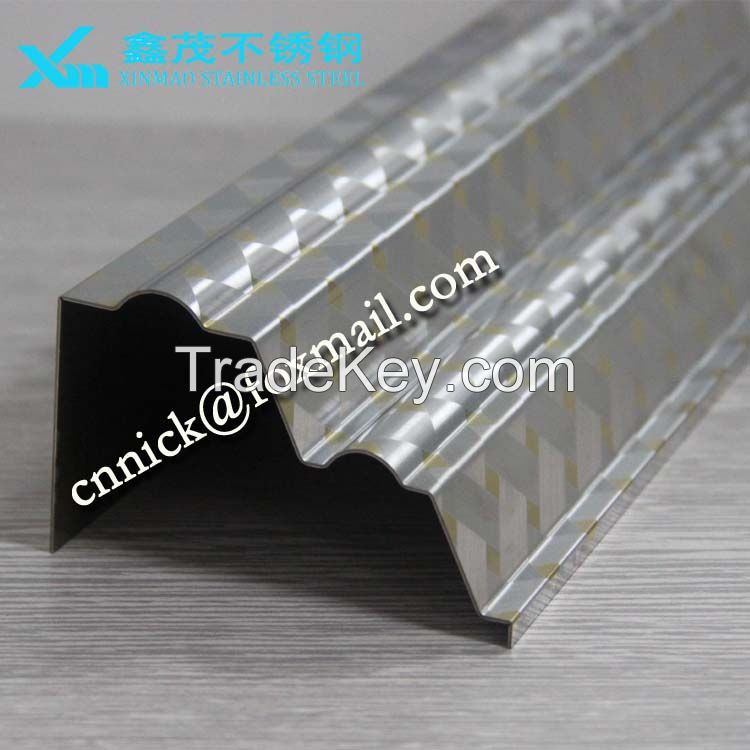customized 304 grade stainless steel sheet with champange gold color for door frame