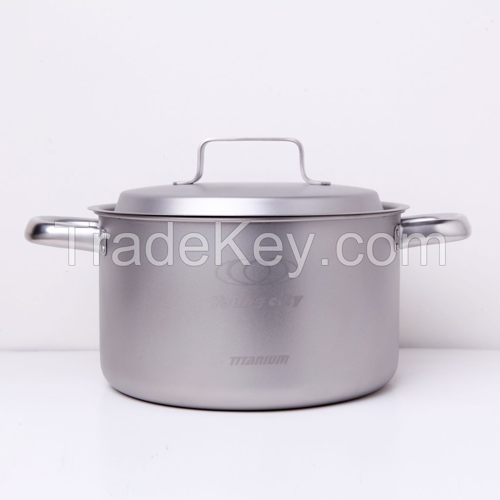 Tidi Brand new titanium cookware thickening bottom saucepan with cover 