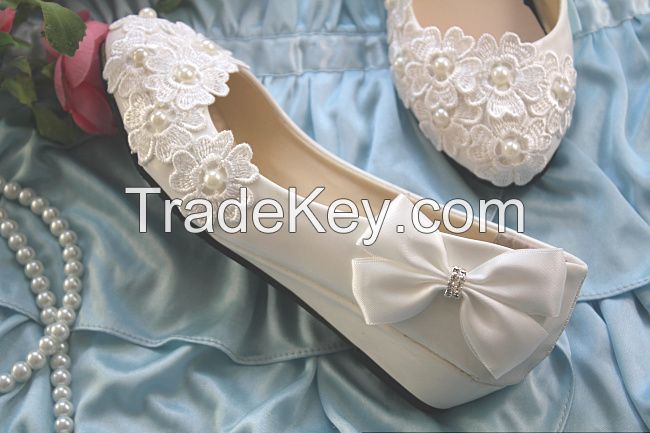 Wedding Shoes, Lace Bridal Shoes, Flat Lace Bridal Shoes, Pearl Bridal Shoes, Bridesmaid Shoes, Beaded Lace Shoes, Crystal Lace Shoes