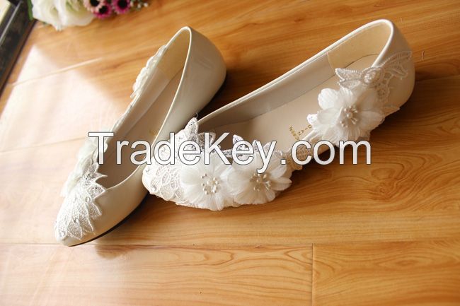 Wedding Shoes, Lace Bridal Shoes, Flat Lace Bridal Shoes, Pearl Bridal Shoes, Bridesmaid Shoes, Beaded Lace Shoes, Crystal Lace Shoes