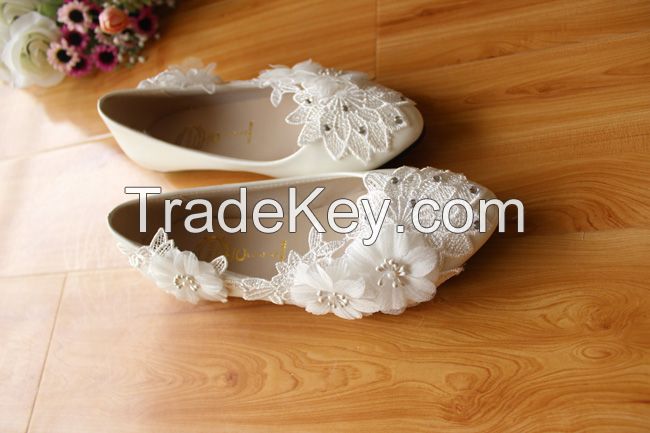 Wedding Shoes, Lace Bridal Shoes, Flat Lace Bridal Shoes, Pearl Bridal Shoes, Bridesmaid Shoes, Beaded Lace Shoes, Crystal Lace Shoes