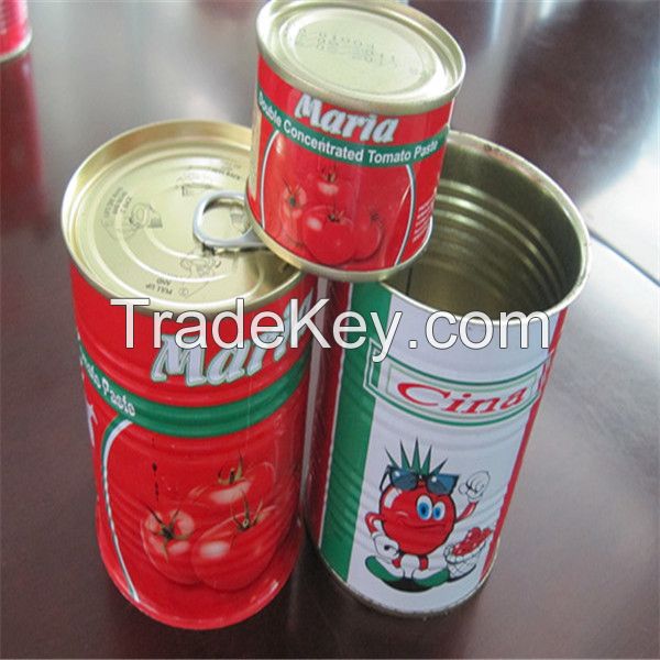 brix 22-24% tinned tomato paste with competitive price