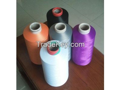 Polyester drawn textured yarn