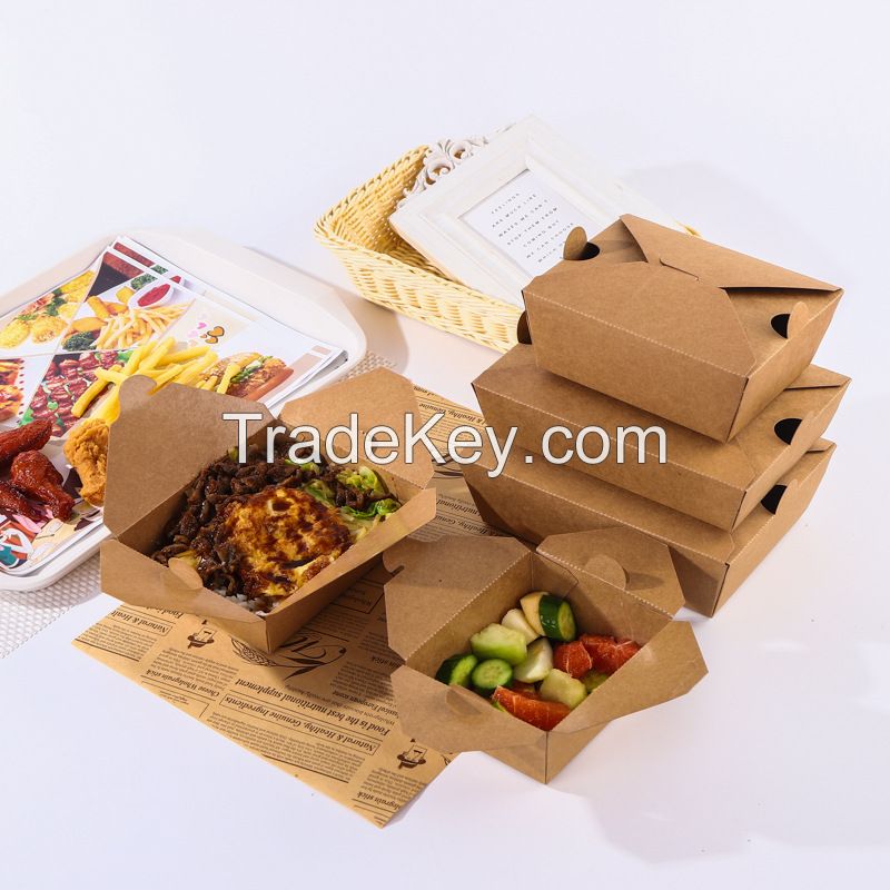 Disposable kraft paper packaging catering product