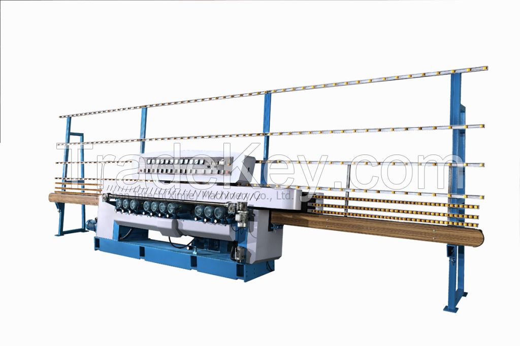 Glass straight-line beveling machine