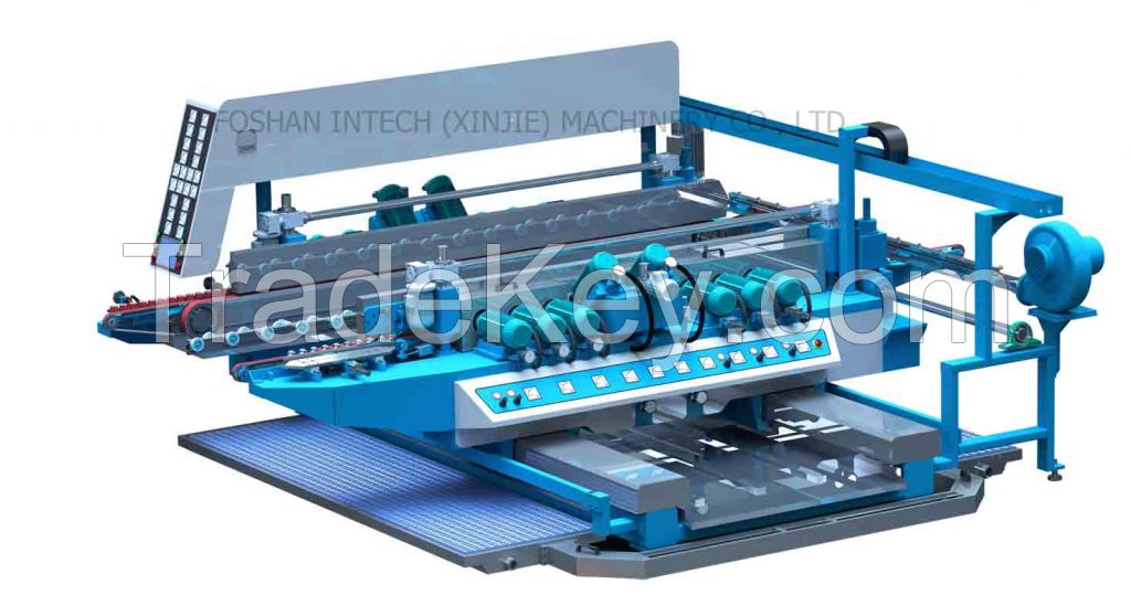 Glass straight-line double edging machine