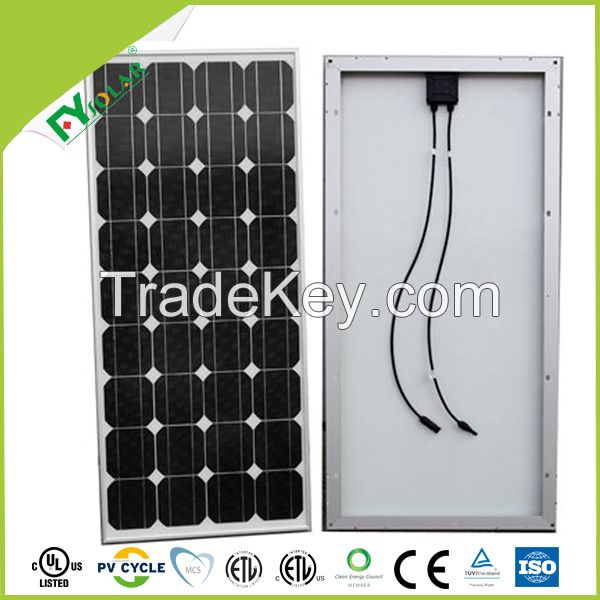 100w mono  solar panel