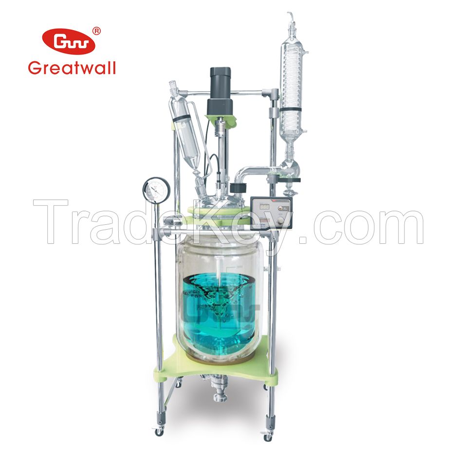 Double-layer Glass Reaction Kettle