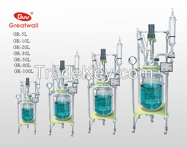 Double-layer Glass Reaction Kettle