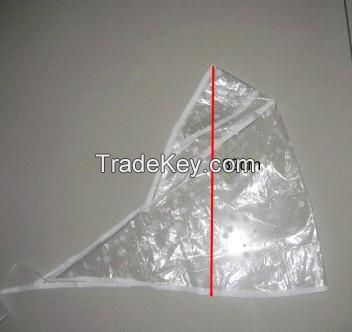 plastic rain hood/ rain bonnet/PE rain bonnet 