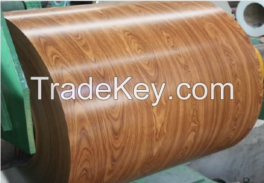 Wood grain pattern color pre-painted galvanised steel coils from China