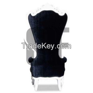 Absolom Roche Chair - White & Black Velvet