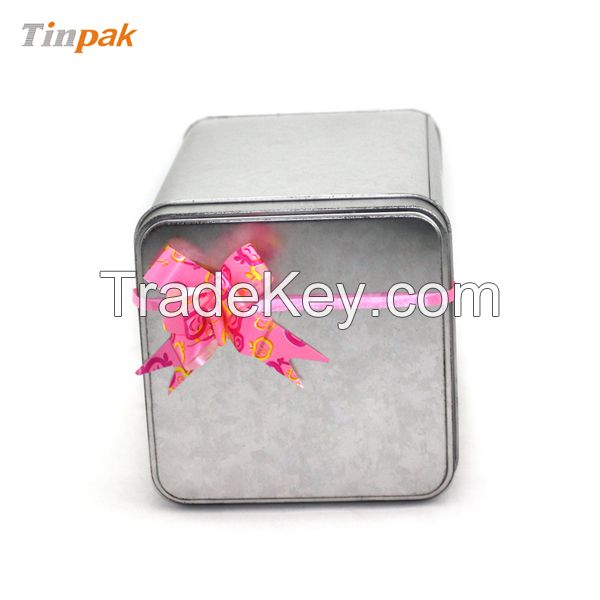 Wholesale square high quality black tea tin box