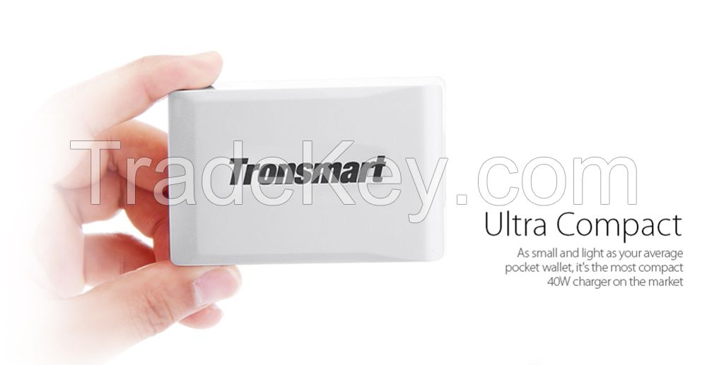 Tronsmart 40W 8A 5 Port Portable High Speed Desktop USB Charger with VoltIQ Technology for iPhone/iPad/Samsung 