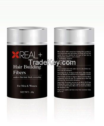 REAL PLUS Hair Building Fibers /Instantly gives the appearance of thicker, fuller hair.