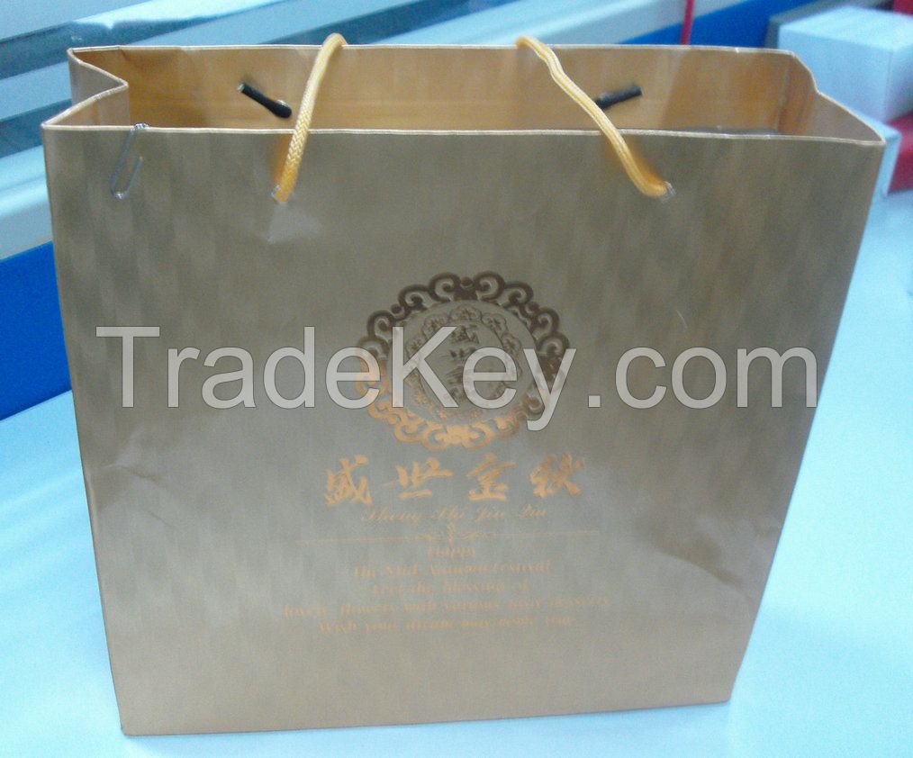 2015 new design paper bag,gift bag ,shopping bag , with handle ,in machine price