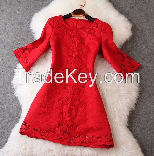 Polyester jacquard fabric for women's dress