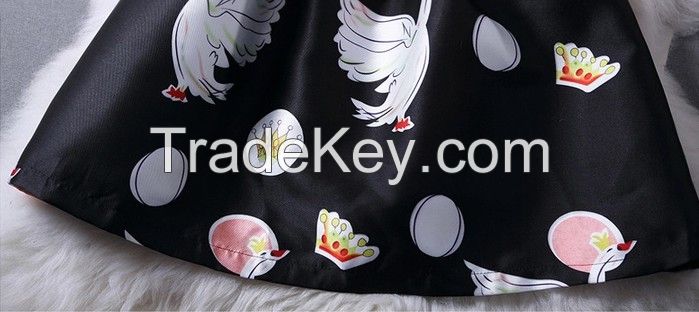 Printed satin fabric for dress