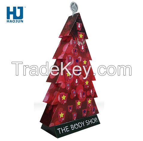 Red Christmas Tree Cardboard Advertising Display