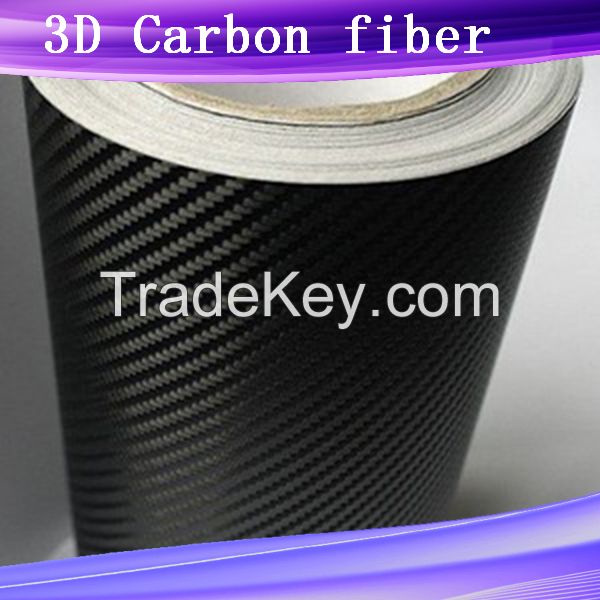 2015 zsmell newest carbon fiber with bubble free 3d black color carbon fiber vinyl film sticker