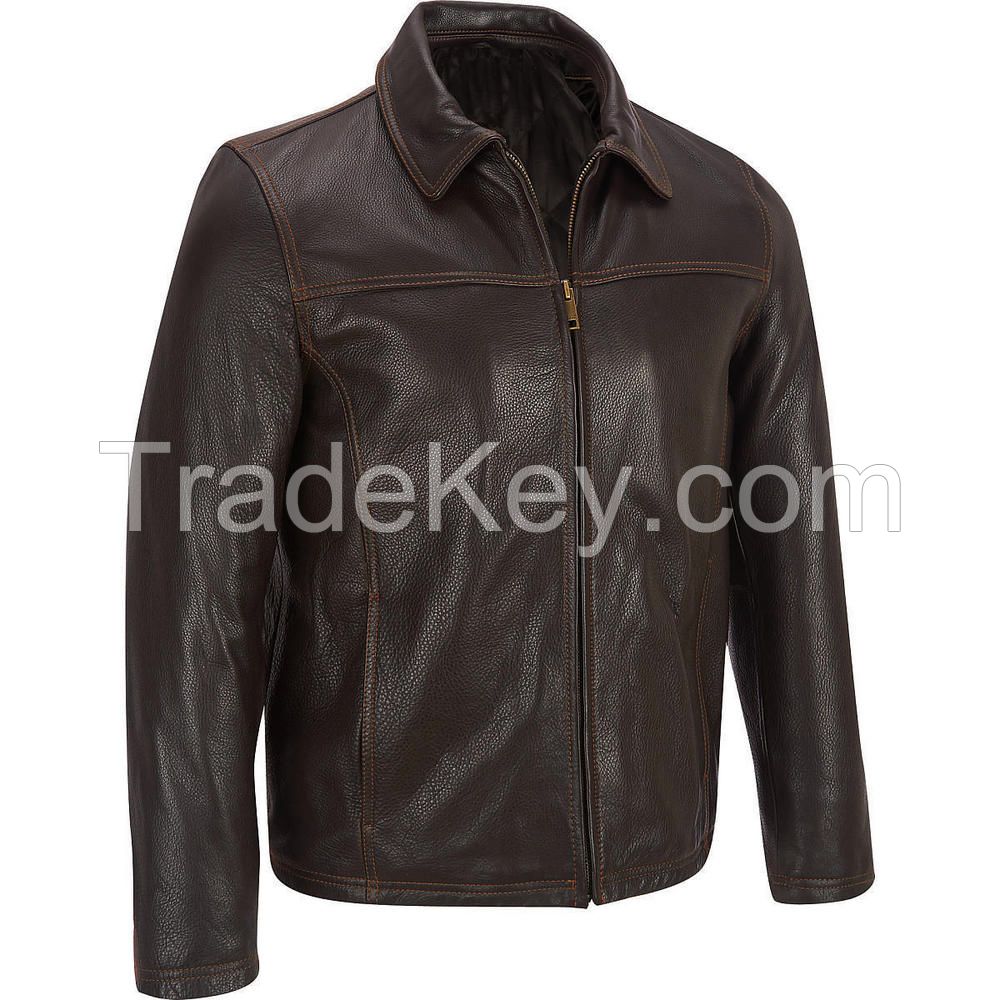 Classic jacket for men genuine leather jacket perfect gift men's classic jacket