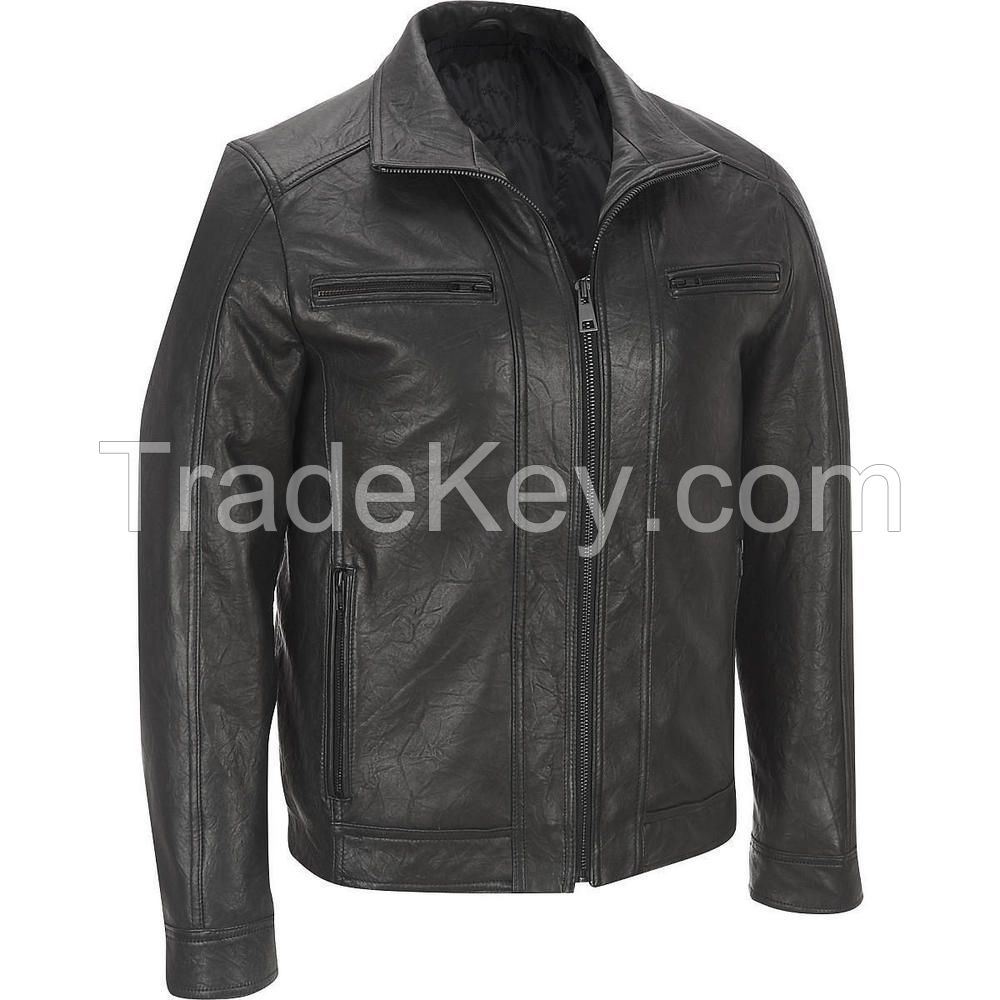 Genuine Lamb leather jacket for men perfect gift men's jacket real lamb leather