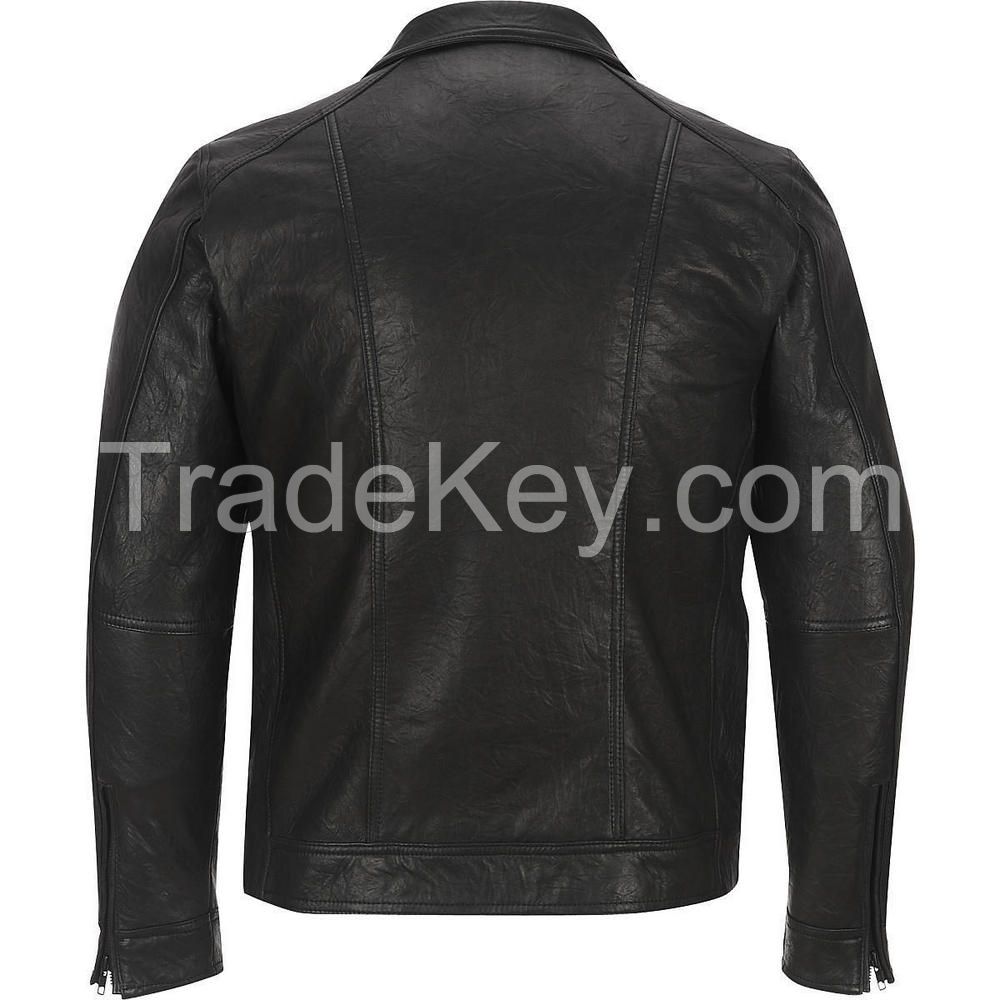 Genuine Lamb leather jacket for men perfect gift men's jacket real lamb leather