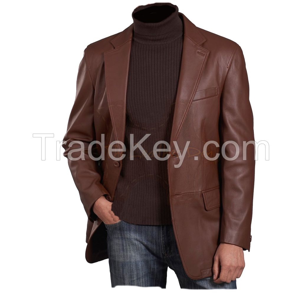 Men's leather blazer genuine leather coat for men leather blazer perfect gift