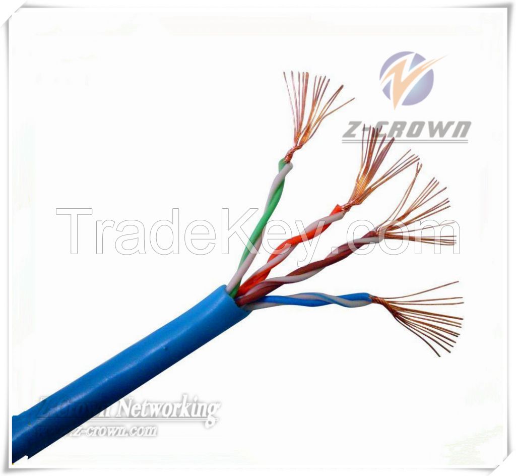 Best price twisted pair copper Cat5e SFTP Lan Cable 305m per box 24AWG/25AWG/26AWG double shielded structure