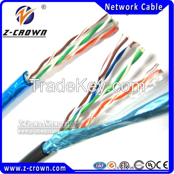 China Manufactory Cat6a Cat7 Copper Network Cable Pass Fluke Test