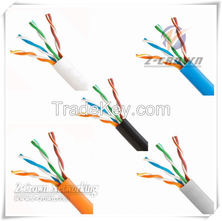 Best price twisted pair copper Cat5e SFTP Lan Cable 305m per box 24AWG/25AWG/26AWG double shielded structure