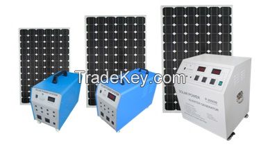Green energy Solar system 20W solar panel + two Led lighting systems+M