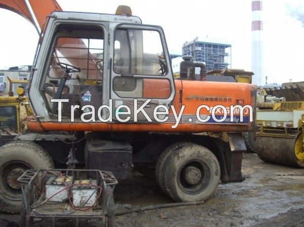 Used hitachi EX160WD wheel excavator