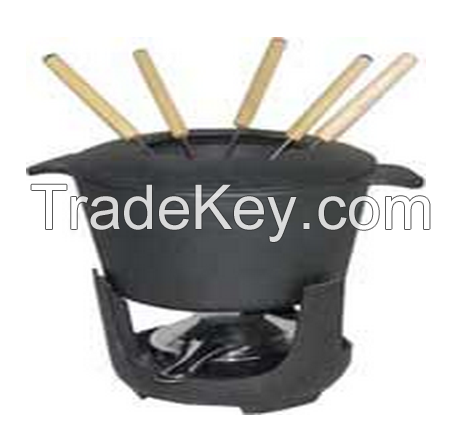 Cast Iron Fondue Set