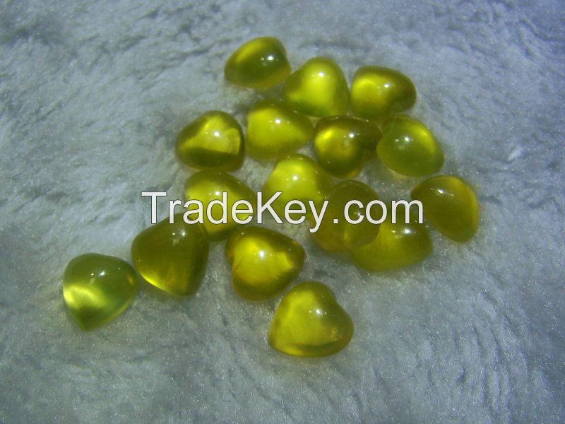 yellow rare prehnite in hearts, fashion women silver jewelry ,wholesale and retail price, direct factory price