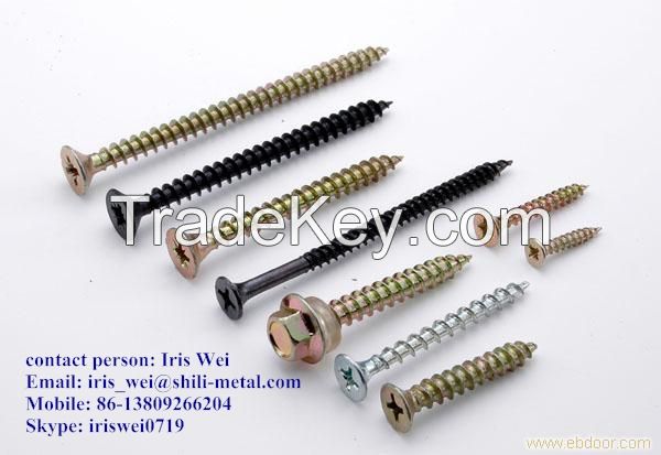 Self Drilling Screw, Self Tapping Screw, Drywall Screw With Phillips, Slotted, Pozidriv, Square/Slot Screw Drivers