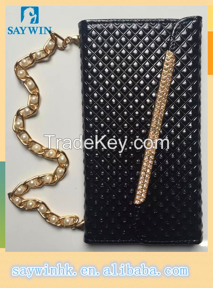2015 high quality Plastic crystal bling phone cases for 5.5 inch mobile phone