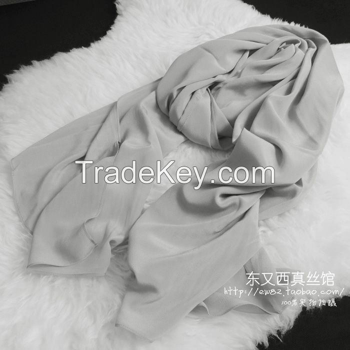 Mulberry silk scarf with grey color fashion
