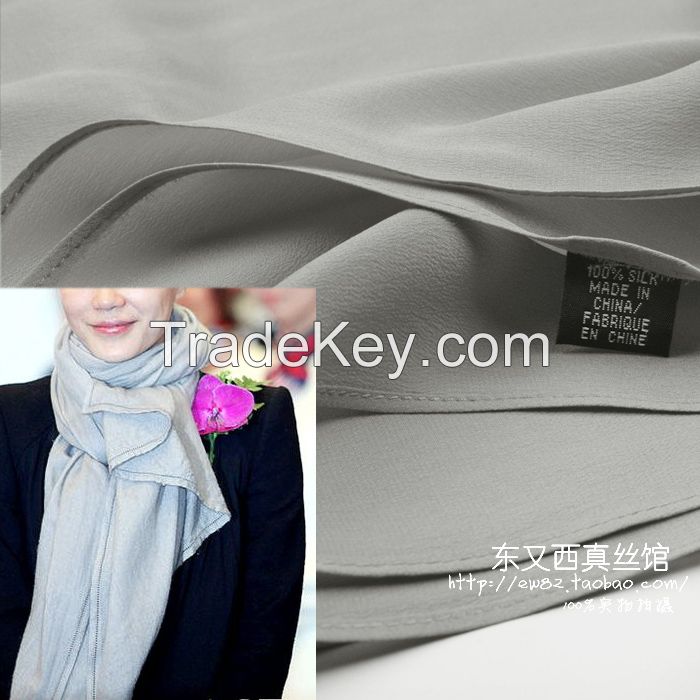 Mulberry silk scarf with grey color fashion